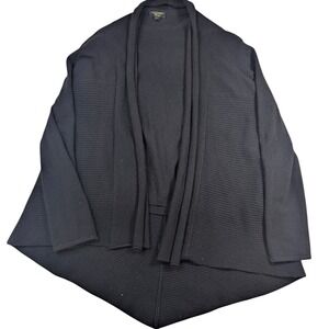 Charter Club 100% Cashmere‎ Black Duster Cardigan - Womens L Open Front